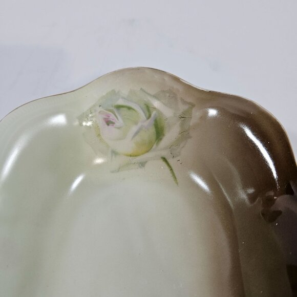 Vintage Mignon ZS and Co Bavaria Porcelain Rose Pattern Oval Celery Serving Dish - Picture 6 of 14